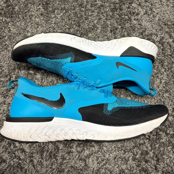 Nike Mens Odyssey React 2 Flyknit Blue Lagoon Running Shoes Sneakers Size 12 - Picture 1 of 6